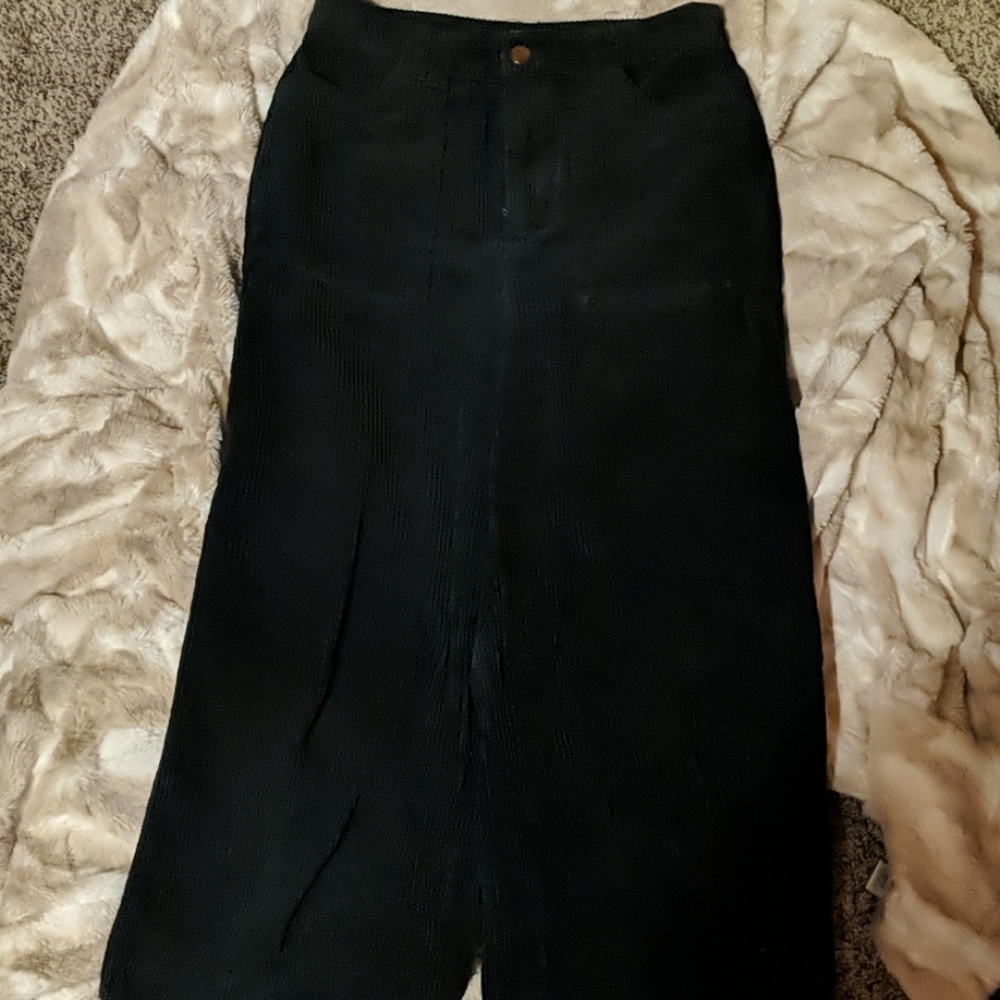 Forever 21 wide leg courdourys -dark green